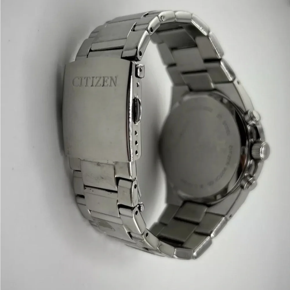 Citizen Chronograph Black Dial Men's Watch Eco-Drive #41 new battery